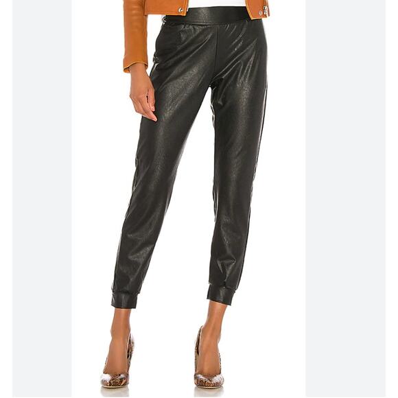 Commando Black Faux Leather Joggers Size Small - Picture 12 of 14